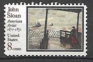 USA - 100 rocznica urodzin J. Sloana-malarza1971 ** Mi 1045 (2112)