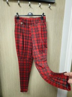 Spodnie czerwone kratka M/L Minouu Polska !!!