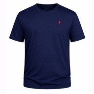 T-shirt męski plus size granatowy turecka bawełna duży rozmiar 3XL 120 cm