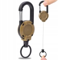 RETRAKTOR karabińczyk linka stalowa HEAVY DUTY na klucze karte KHAKI