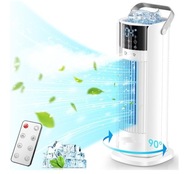 Wentylator podłogowy z nawilżaniem powietrza Oscylacja 90° Pilot 4 tryby