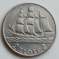 2 zł - Żaglowiec - 1936 r. - srebro !