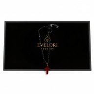 Gotycki Różaniec Czerwony KRZYŻ Naszyjnik Goth Koraliki Y2K