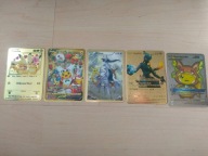 5x karty pokemon metal metalowe arceus pikachu mewtwo
