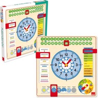 Jumbo GOULA D51309 Games duży zegar z kalendarzem – gra edukacyjna