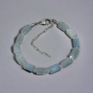 Akwamaryn...Śliczna delikatna bransoletka z Akwamarynów