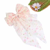 SPINKA kokarda biała vintage modne retro anime koronka kokarda