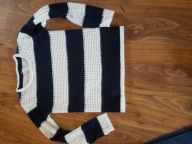 Sweter damski biało czarny 40