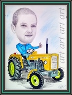 Karykatura portret ze zdjęcia dla chłopaka