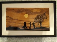 OBRAZ "TANIEC" wykonany metodą intarsji