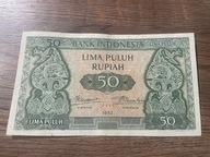 Indonezja - 50 rupii - rzadki - 1952