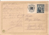 TRZECIA RZESZA -karta -znaczek z przewieszką CZERWONY KRZYŻ Hohburg -Opole