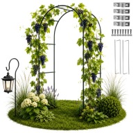 PERGOLA OGRODOWA METALOWA TARASOWA NA BALKON ŁUK DO KWIATÓW RÓZ PNĄCZ 240CM