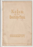 III Rzesza Reichsparteitag Numberg1934 przemowa Hitlera do kobiet ORGINAL