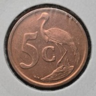 REPUBLIKA POŁUDNIOWEJ AFRYKI*RPA [1636]*5 centów 2008 Żuraw uMzantsi Afrika