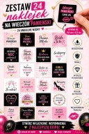 Zestaw 24 naklejek na wieczór panieński – styl glamour & girl party
