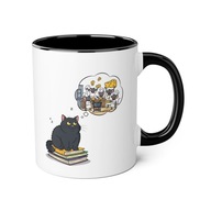 KUBEK DO PRACY NA KAWĘ kSIĄŻKA KOT KSIĄŻKI KOTY BLACK