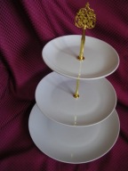 Porcelanowa etażerka biała