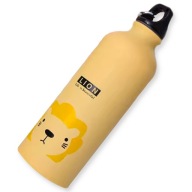 Butelka Na Wodę METALOWA Lew z Lwem Bidon na Wodę DO SZKOŁY 500ml Zakręcana