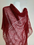 Ręcznie wykonana ekskluzywna chusta z kid moheru i alpaki