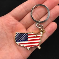 BRELOK DO KLUCZY STANY ZJEDNOCZONE - FLAGA USA - MAPA USA
