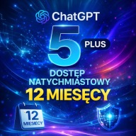 CHATGPT 5.2 + PLAN PLUS | 12 MIESIĘCY | ROK | CHAT GPT | PREMIUM | AI 24/7