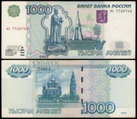 BNA - ROSJA 1000 Rubli 1997 / 2004 мз # typ numeracji xx # P272b # VF