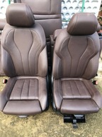 KOMPLET FOTELI TAPICERKI BMW F15 MOKKA SPORT ELEKTRYCZNE POMPOWANE PAMIĘĆ