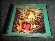 PESTILENCE Consuming Impulse 2ND. PRESS 1994 Roadracer UNIKAT Death / Black