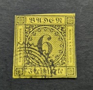 Niemcy Baden 1853, Mi.7 kasowany