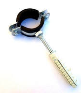 OBEJMA RUR z gumą - śruba i kołek 1" 32-37 mm