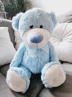 Smiki Miś Pluszowy Pluszak Maskotka Przytulanka Niebieski Walentynki 50cm