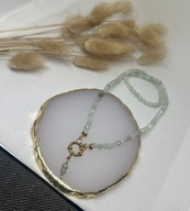 Choker SAGE MATCHA modny, amazonit , heliotrop, zapięcie federing