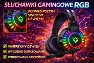 Słuchawki Gamingowe RGB USB z Mikrofonem 50mm – Mocny Bas, Komfort, LED