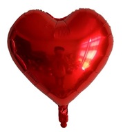 BALON SERDUSZKO SERCE FOLIOWY CZERWONE 45cm 100 sztuk