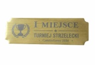 Tabliczki szczotkowane z dowolnym grawerem- tekst i grafika do pucharów