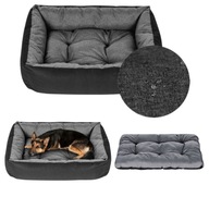 LEGOWISKO DLA PSA WODOODPORNA KANAPA PODUSZKA MATERAC SZARY 120 CM X 90 CM