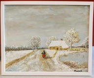 „Zima” – obraz olejny Izabella Pruszak | Unikatowe malarstwo | WOŚP