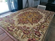 GOBELINOWO ŻAKARDOWA KAPA NARZUTA KILIM RÓŻE sygnowana 153 x 200 RZ