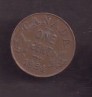 Kanada - 1 Cent 1934 rok