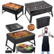GRILL WĘGLOWY TURYSTYCZNY SKŁADANY PRZENOŚNY WALIZKA BBQ GRILL TURYSTYCZNY