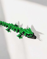 Smok Kryształowy Crystal Dragon Ruchomy Przegubowy Druk 3D 35cm Multivers3D