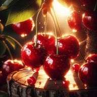 Panel na torbę, poduchę ogrodową 45x45cm, oxford wodoodporny czereśnia