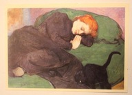 Władysław Ślewiński "Śpiąca kobieta z kotem" 1896, własność prywatna CZYSTA