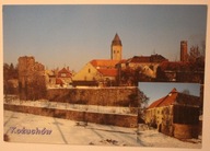 Kożuchów. Panorama miasta. Zamek z XIV - XVIII w. widok od strony południow