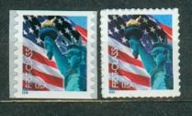 USA** Flaga i Statua Wolności, samoprzylepne Mi 4016-17
