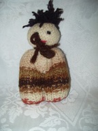 MASKOTKA, ZABAWKA, WEŁNIANA LALKA Z PRL-u- 15 cm