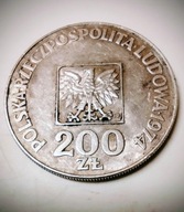 200 ZŁOTYCH, 30 LAT PRL 1974, SREBRO