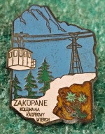 ODZNAKA ZAKOPANE KOLEJKA NA KASPROWY WIERCH - GÓRY TURYSTYKA