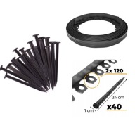 Obrzeże ogrodowe tworzywo sztuczne 2000 cm x 4 cm czarny